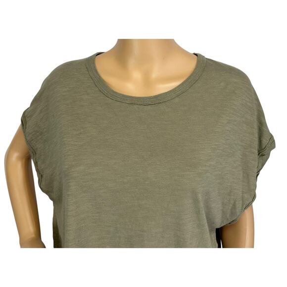 Free People You Rock Tee in Washed Army Green Size S - Picture 9 of 13